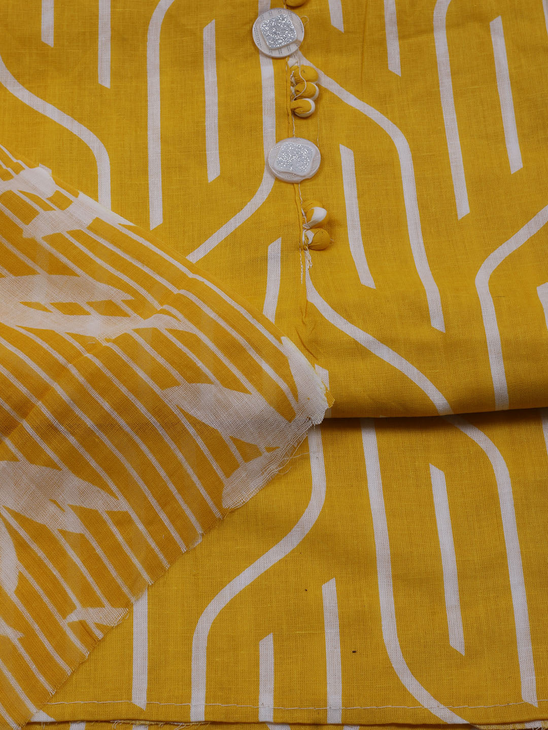 Printed Cotton Blend Unstitched Suit With Dupatta