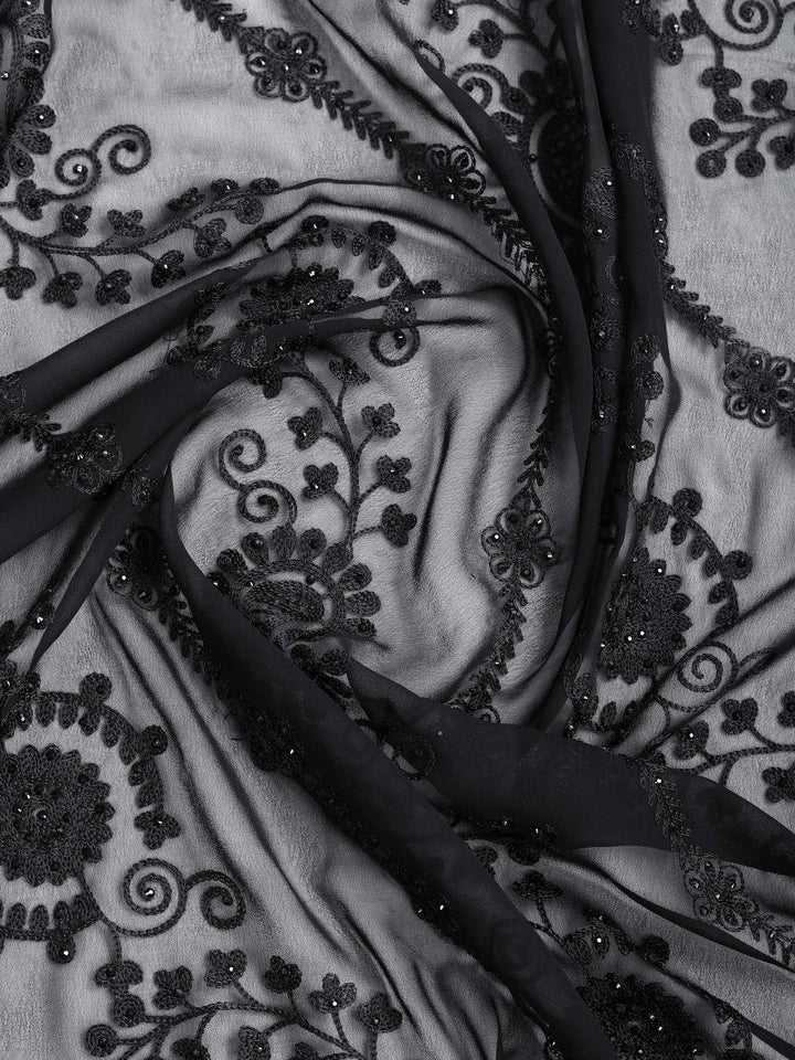 Embroidered Georgette Saree