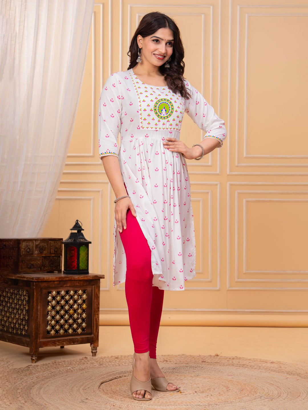 Printed Cotton Blend Kurta