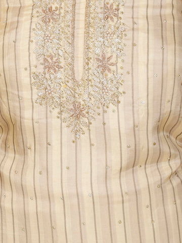 Neck Embroidery Handloom Unstitched Suit Piece With Dupatta