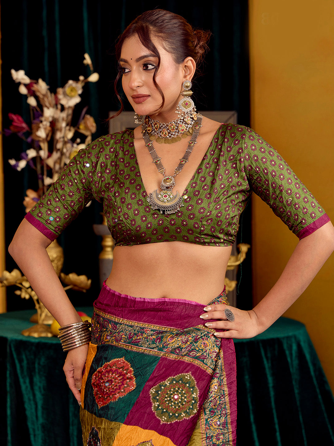 Printed Art Silk Saree