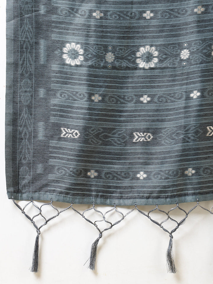 Resham Booti Woven Cotton Saree