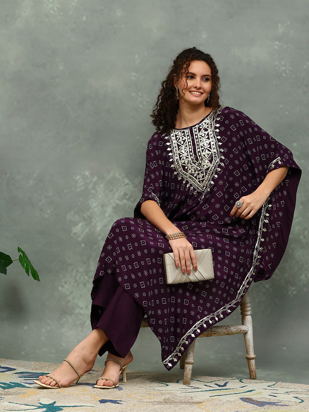 Printed Crepe Kurta With pants