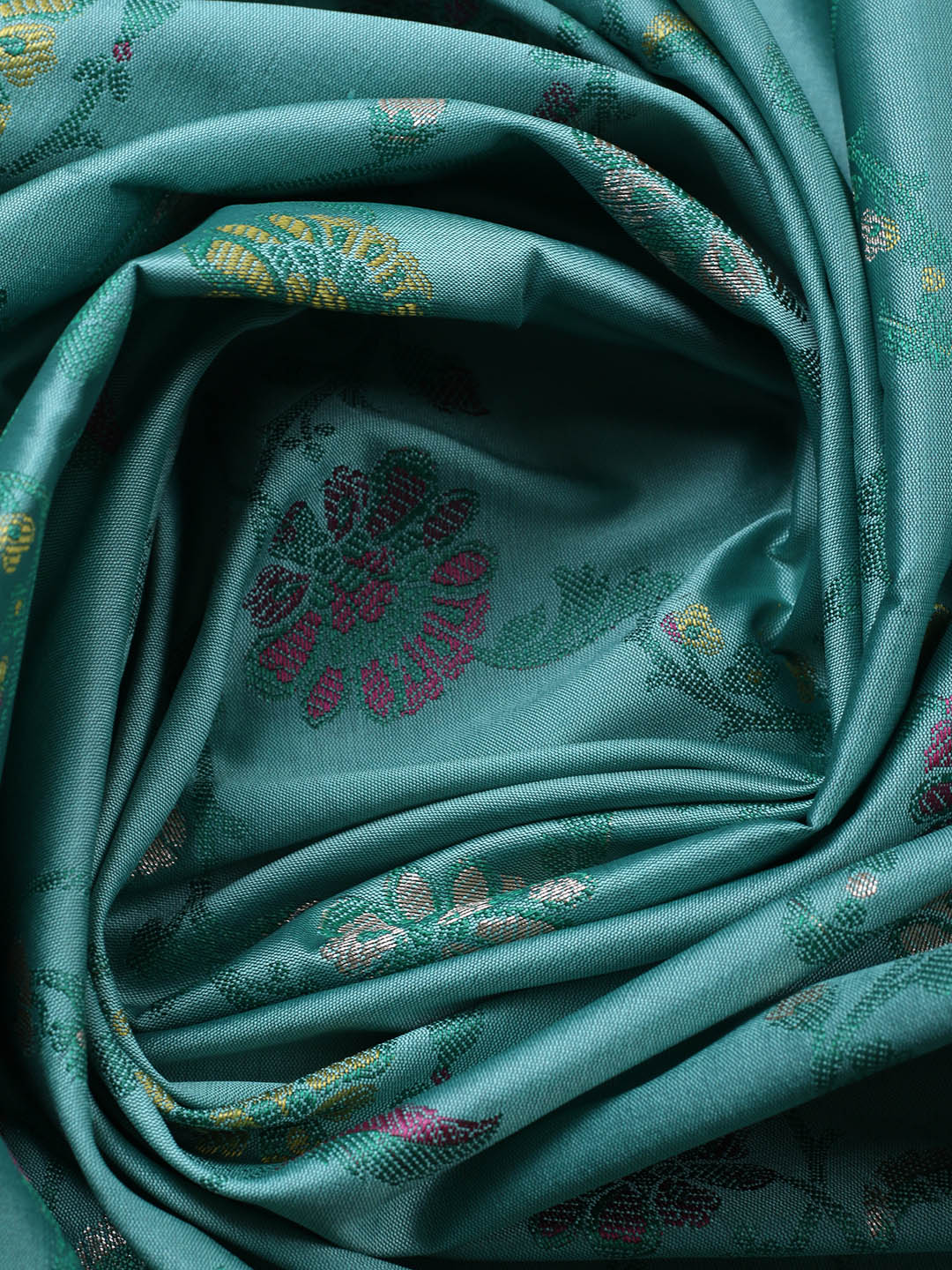 Woven Design Chanderi Unstitched Suit With Pant &amp; Dupatta