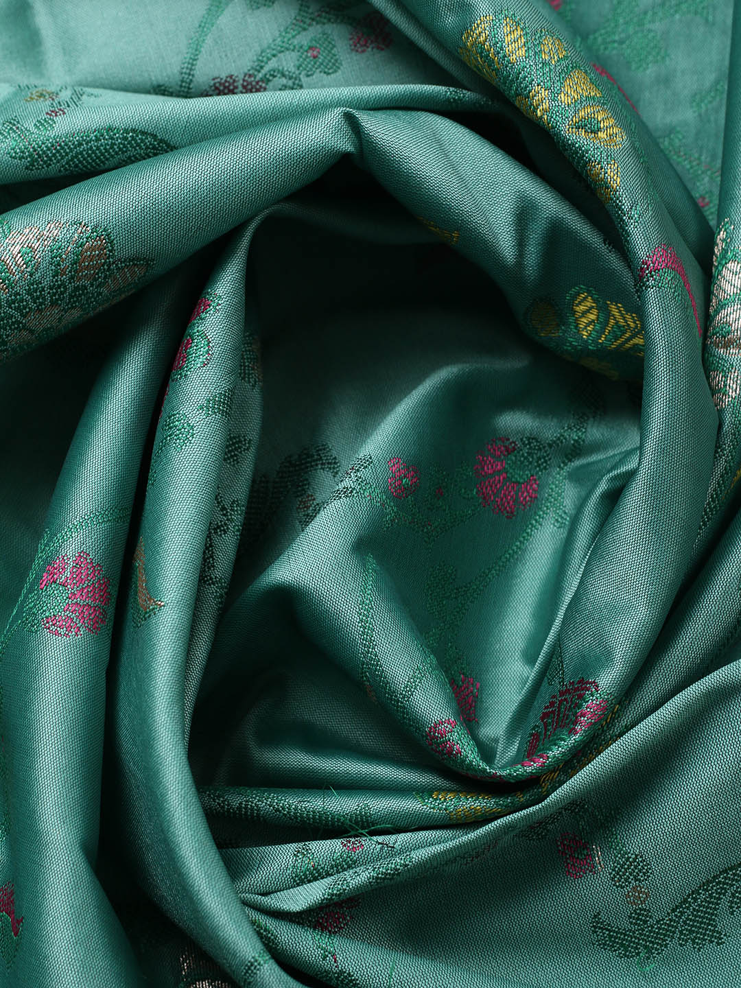 Woven Design Chanderi Unstitched Suit With Pant &amp; Dupatta