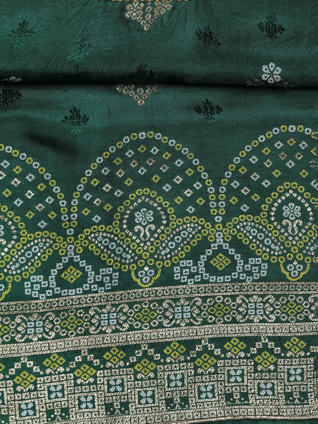 Embroidered Chanderi Unstitched Suit With Dupatta