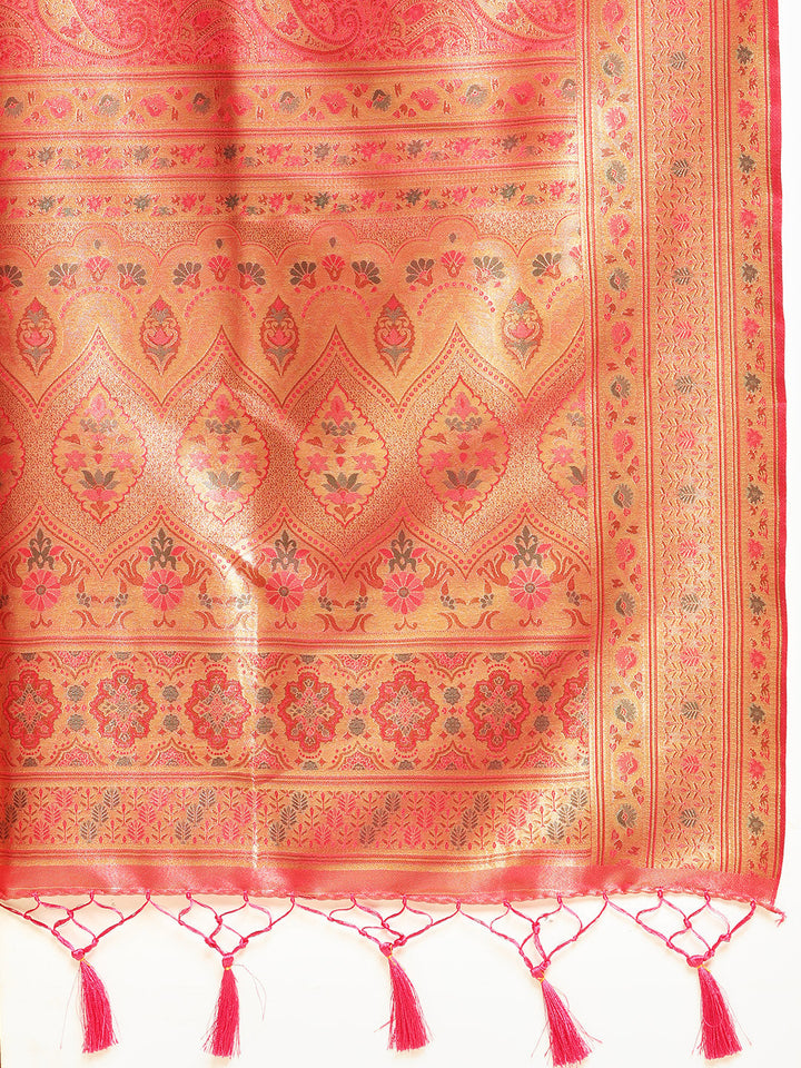 Paisley Woven Design Art Silk Saree