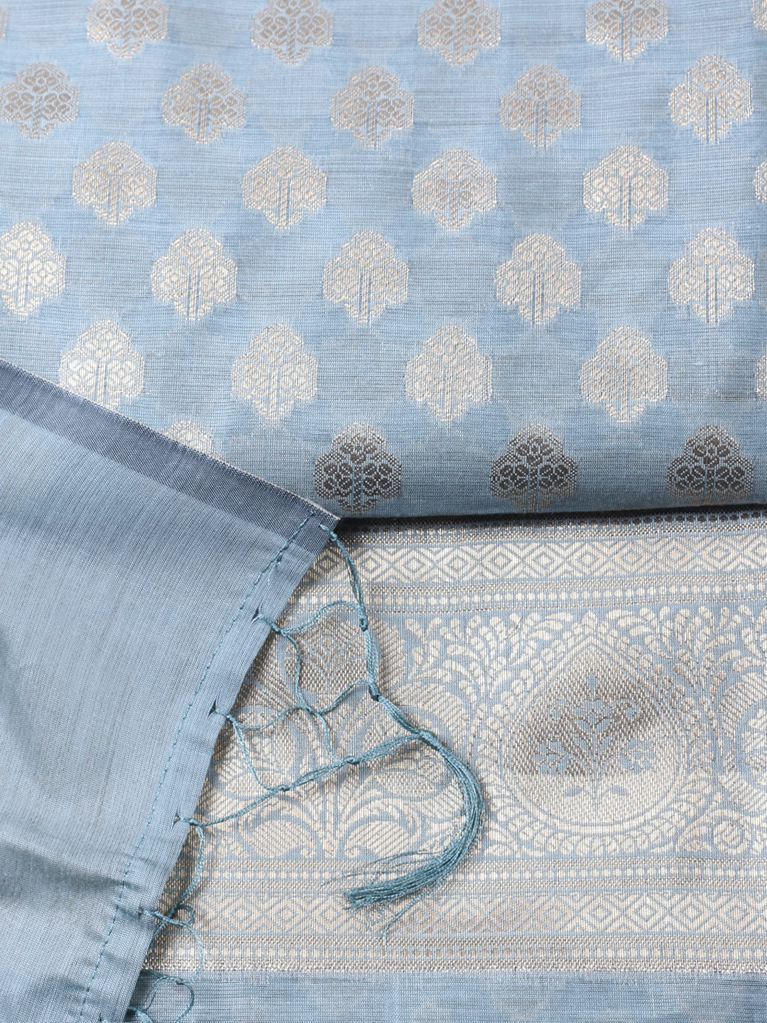 Woven Design Chanderi Unstitched Suit With Pant &amp; Dupatta