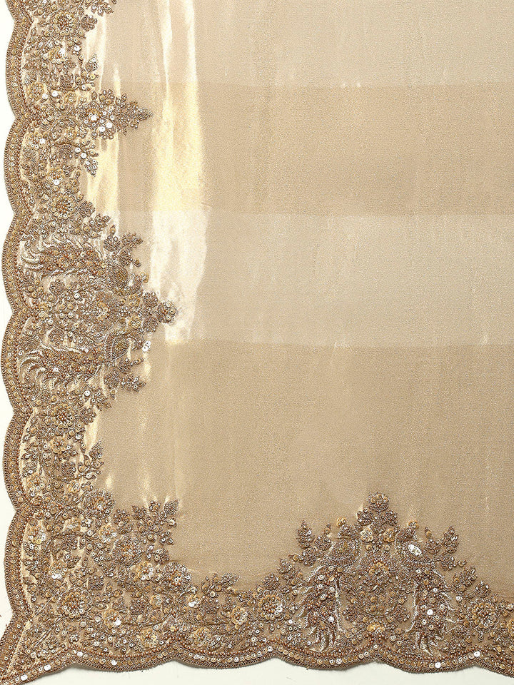 Zari Jaal &amp; Sequin Embroidered Banarasi Saree