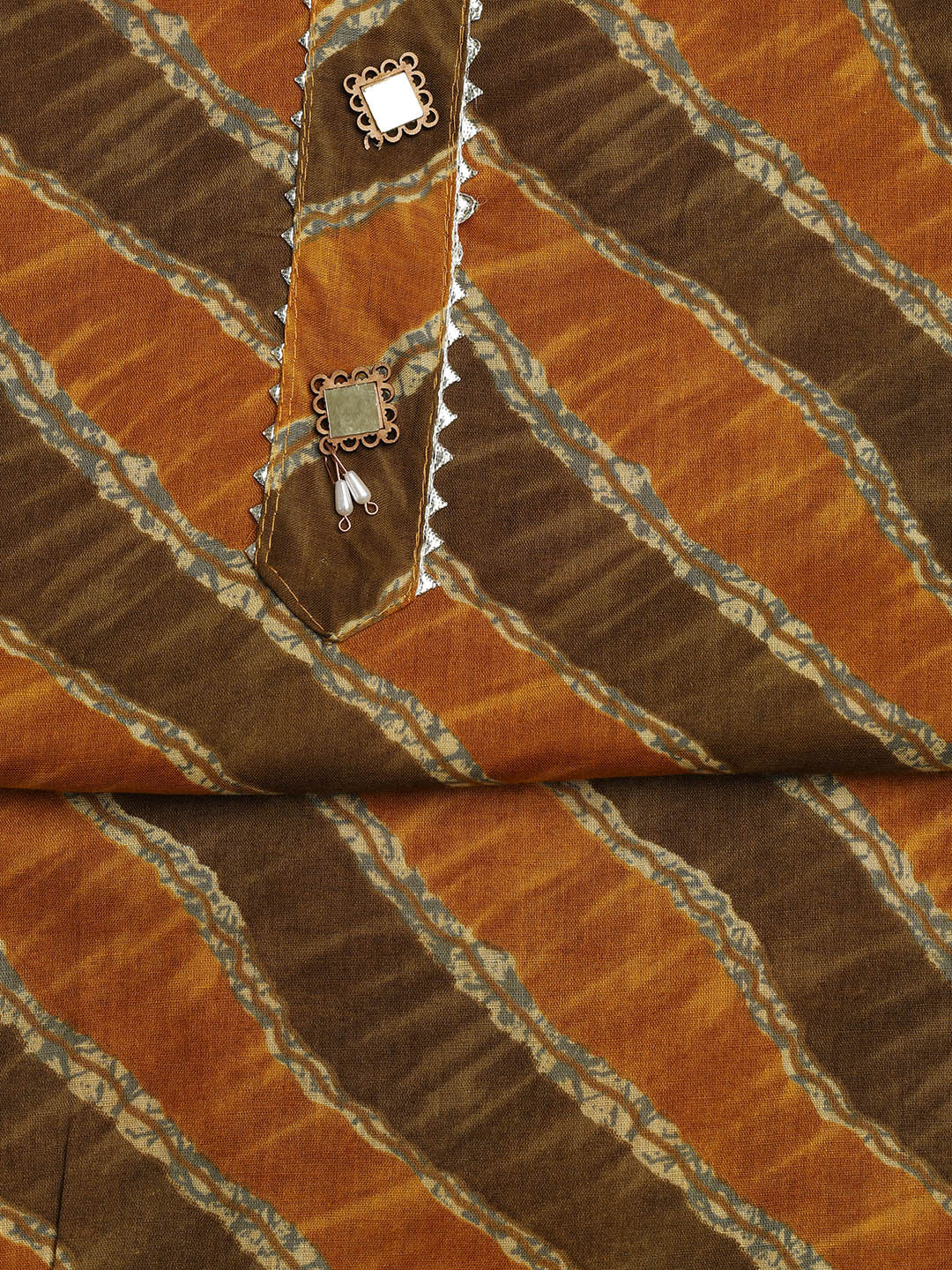 Printed Cotton Blend Unstitched Suit With Dupatta