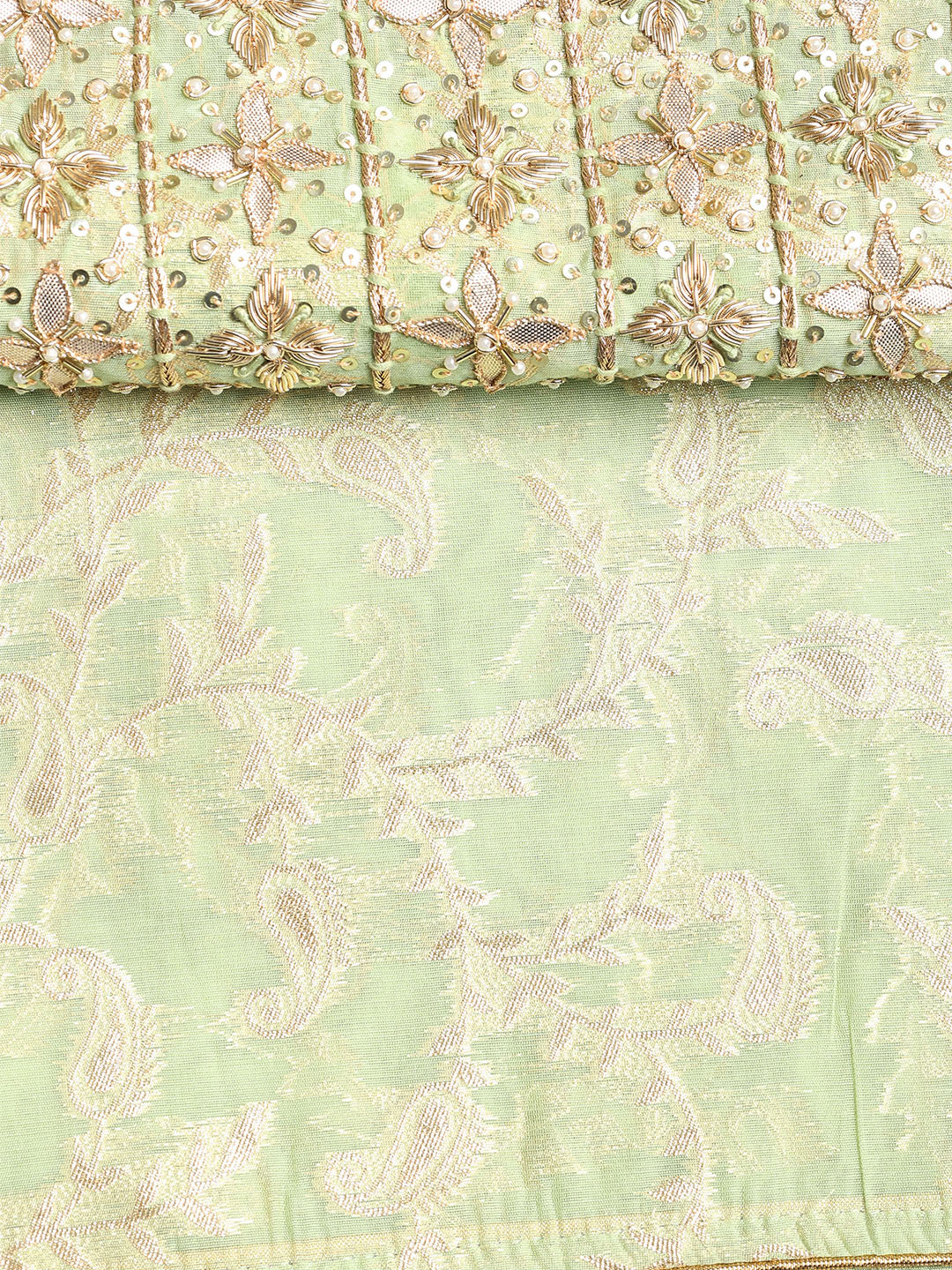 Embroidered Chanderi Unstitched Suit With Dupatta