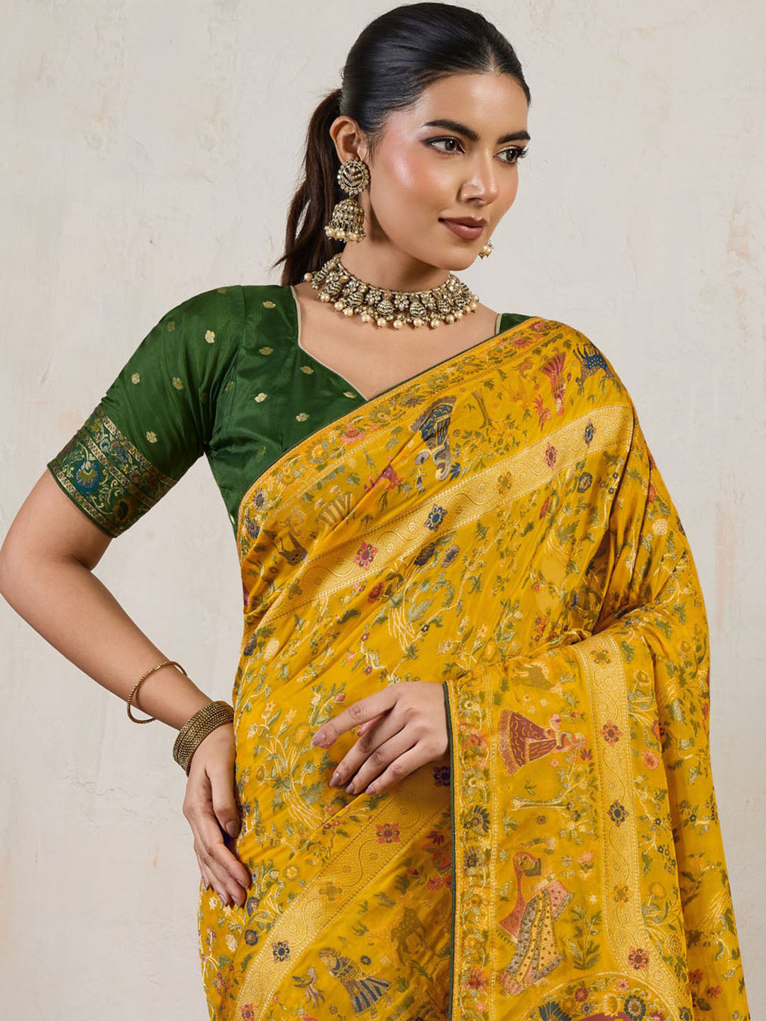 Woven Design Makhmal Silk Saree