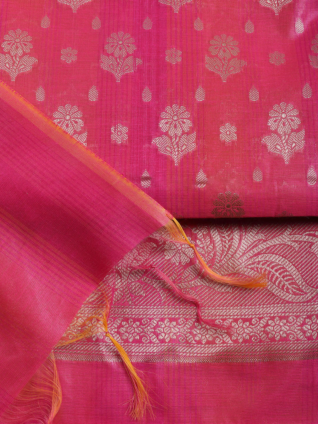 Woven Design Chanderi Unstitched Suit With Pant &amp; Dupatta