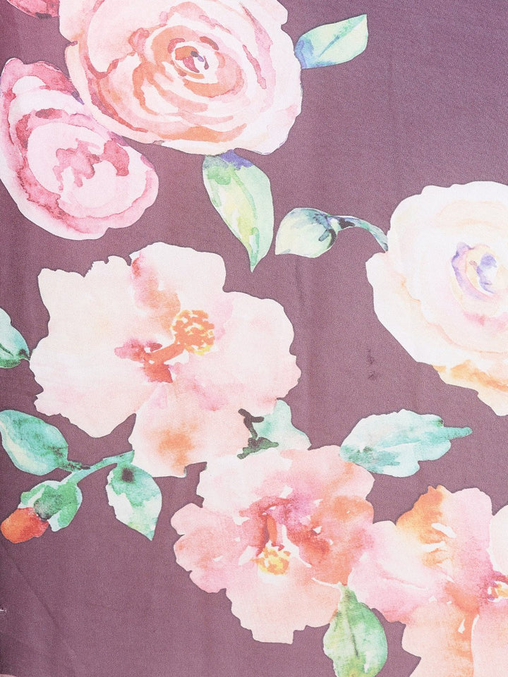 Floral Printed Georgette Saree