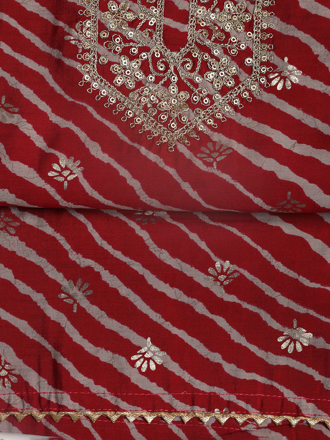 Neck Embroidered Cotton Blend Unstitched Suit With Dupatta