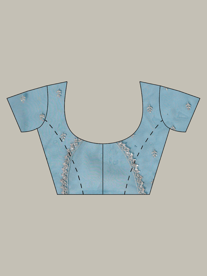 Sequence Embroidery Tissue Saree