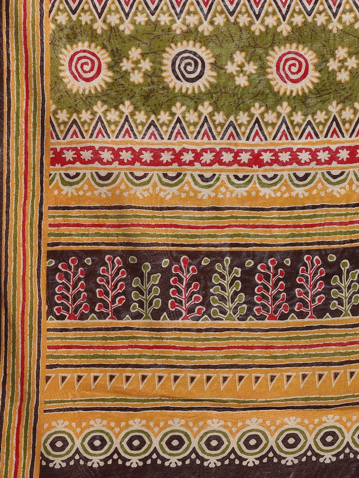 Digital Printed Art Silk Saree