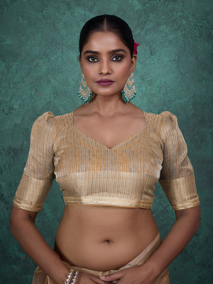 Woven Border Linen Saree
