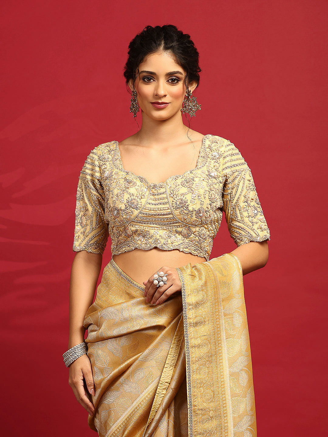 Embroidered Banarasi Saree