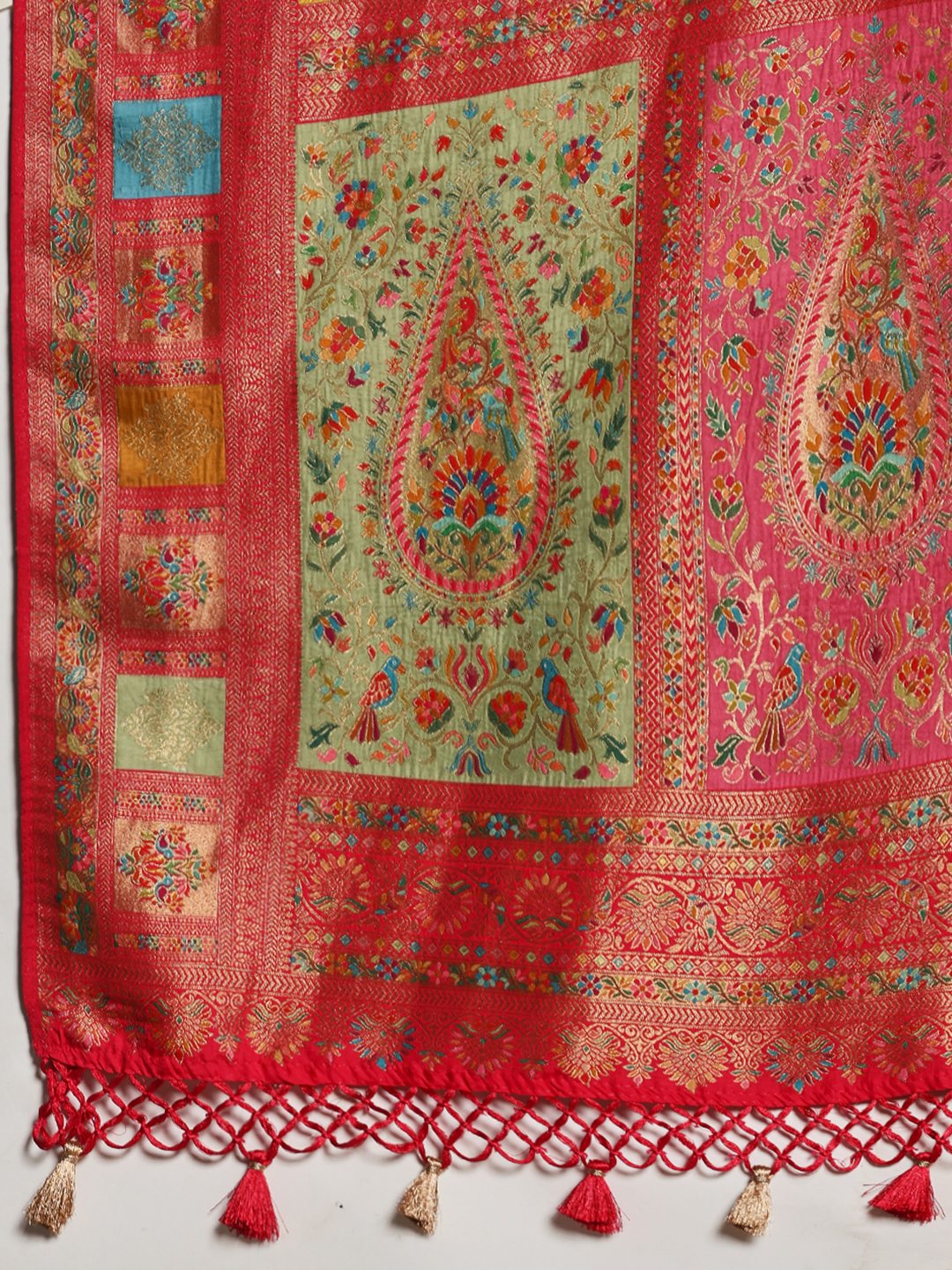 Woven Design Satin Saree