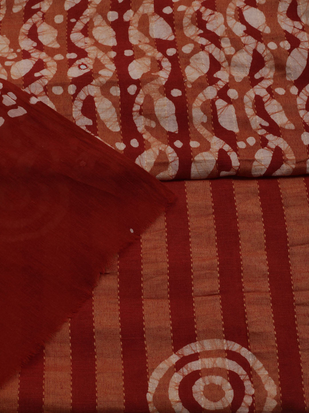 Printed Cotton Blend Unstitched Suit With Dupatta
