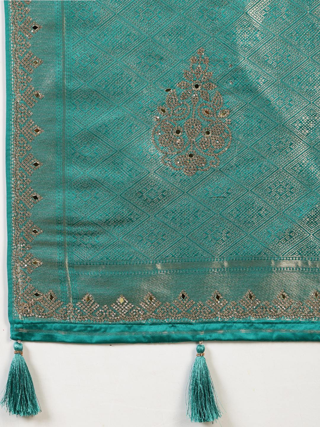 Woven Design Satin Saree