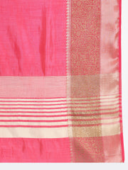 Plain Zari Border Handloom Saree