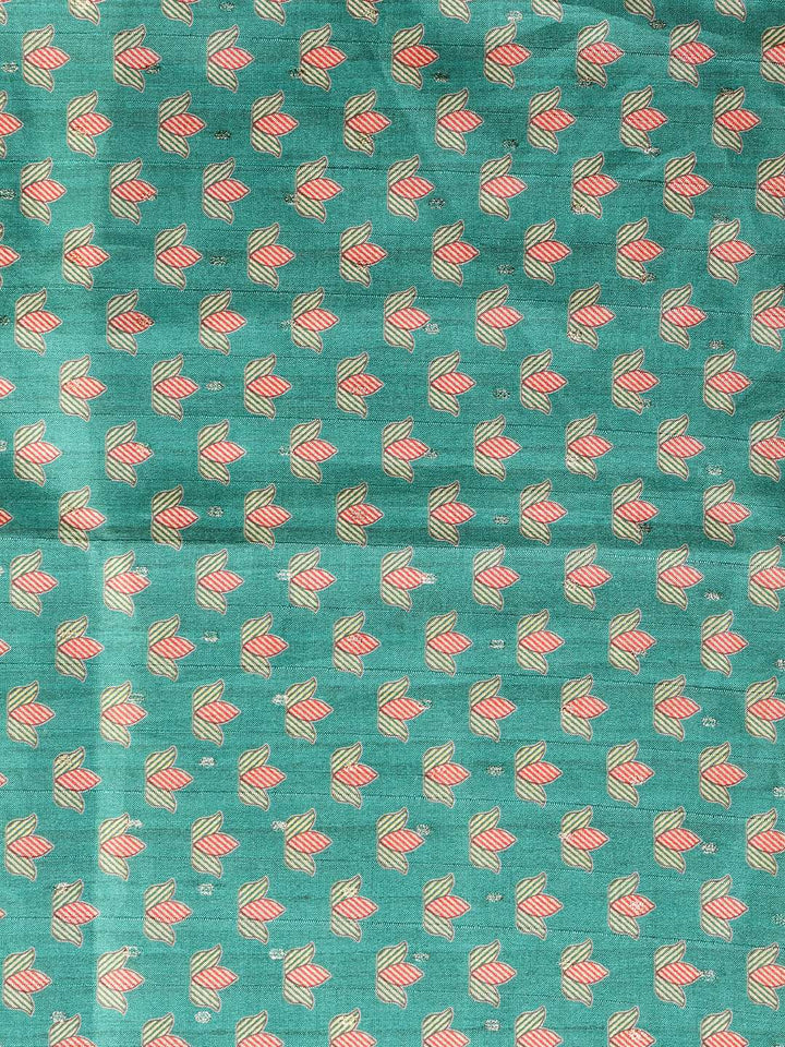 Printed Tussar Silk Saree