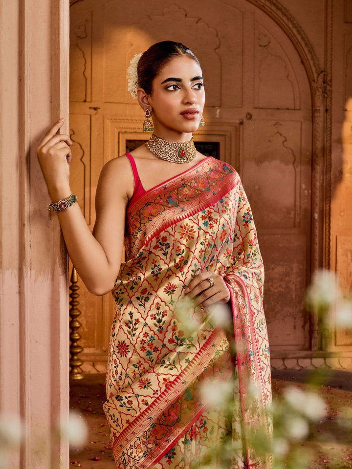 Rani Woven Design Dola Silk Saree