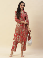 Paisley Printed Cotton Kurta Set