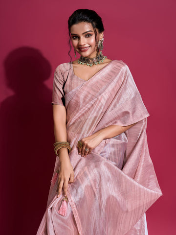 Zari Booti Woven Organza Woven Saree