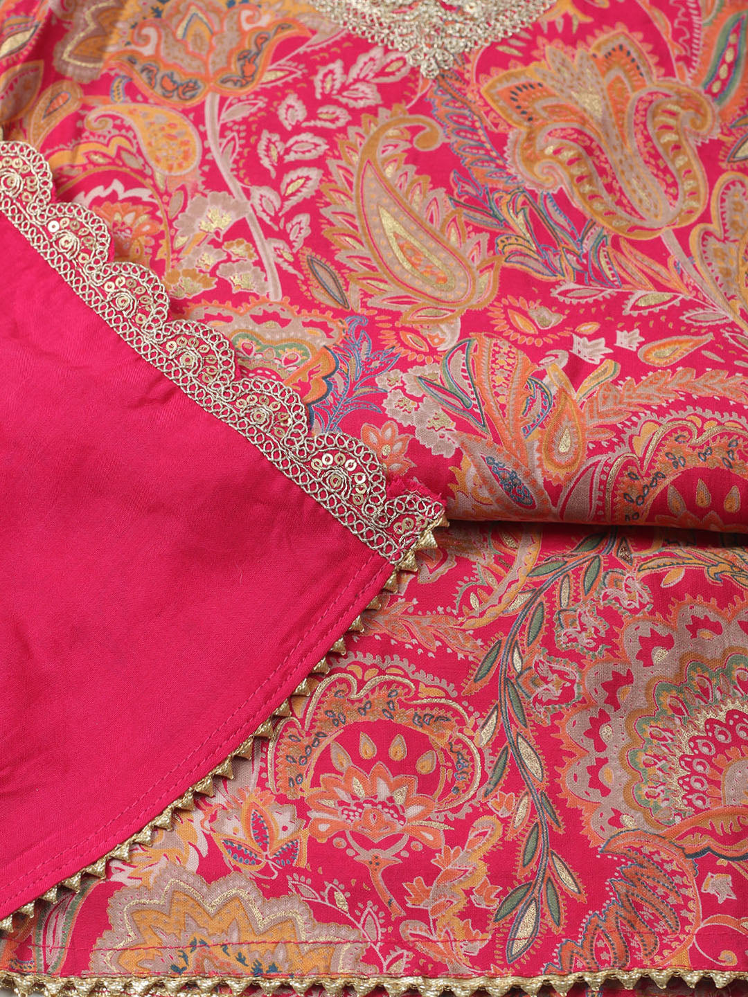 Embroidered Cotton Blend Unstitched Suit With Dupatta