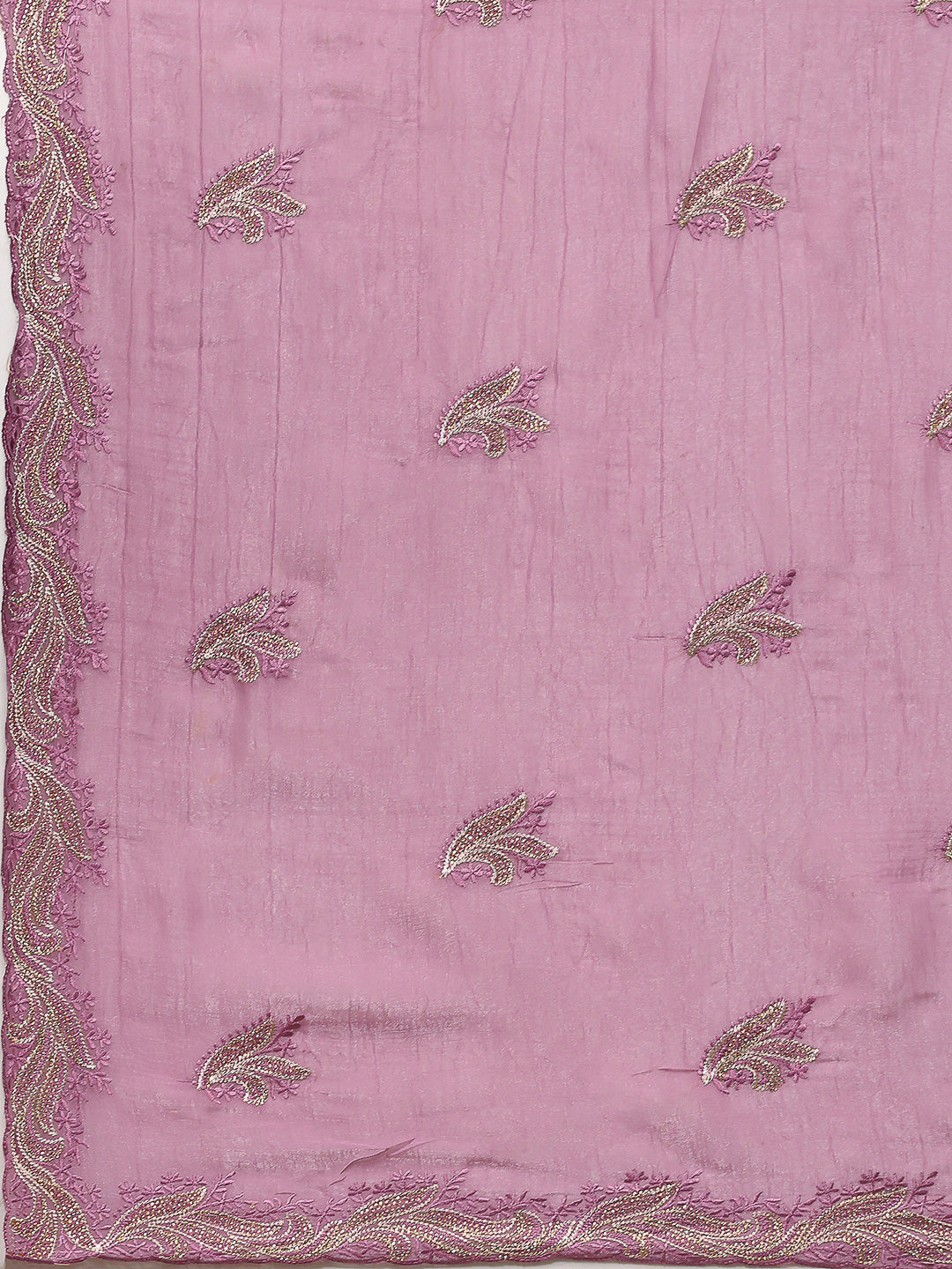 Embroidered Chiffon Saree