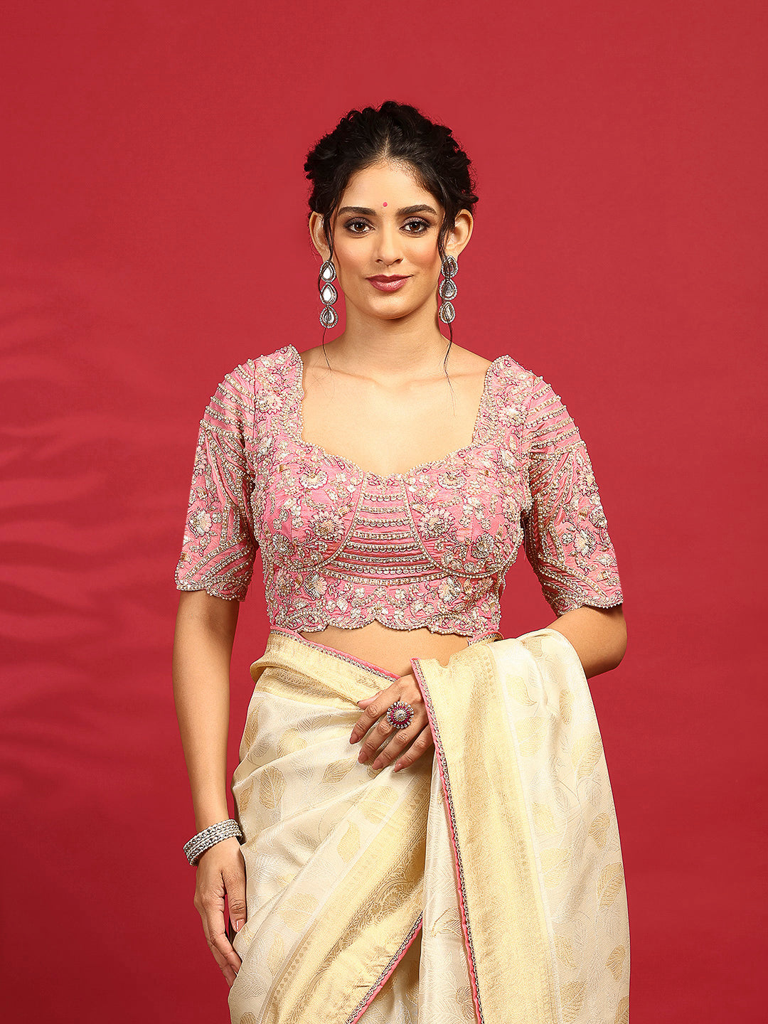 Embroidered Banarasi Saree