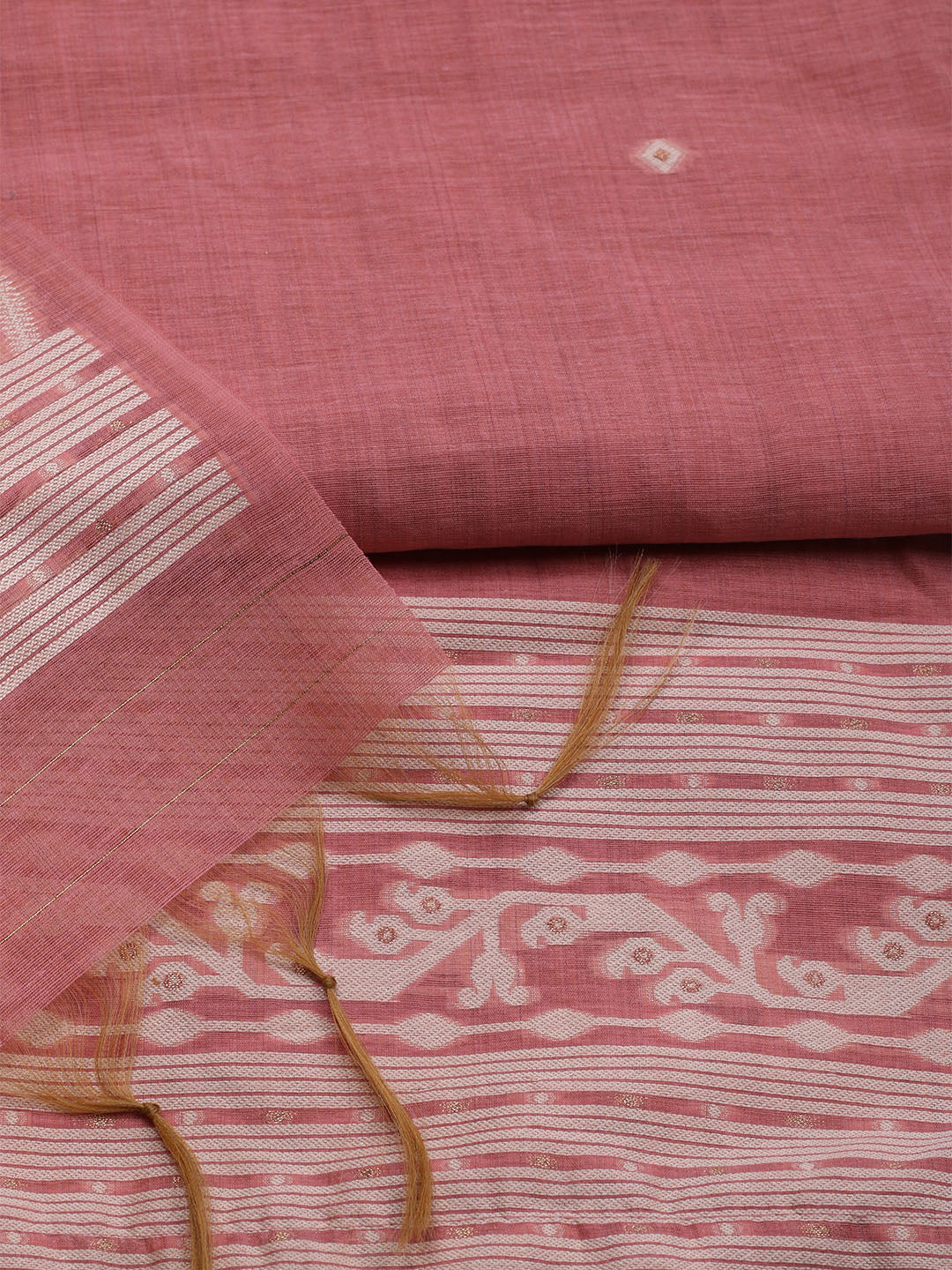 Woven Chanderi Unstitched Suit With Dupatta