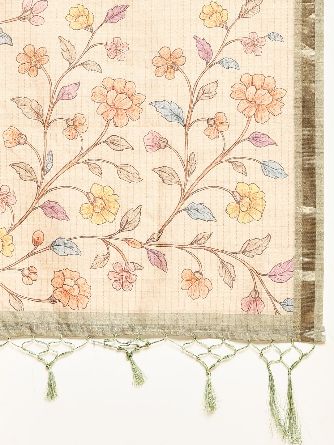 Printed Tussar Saree
