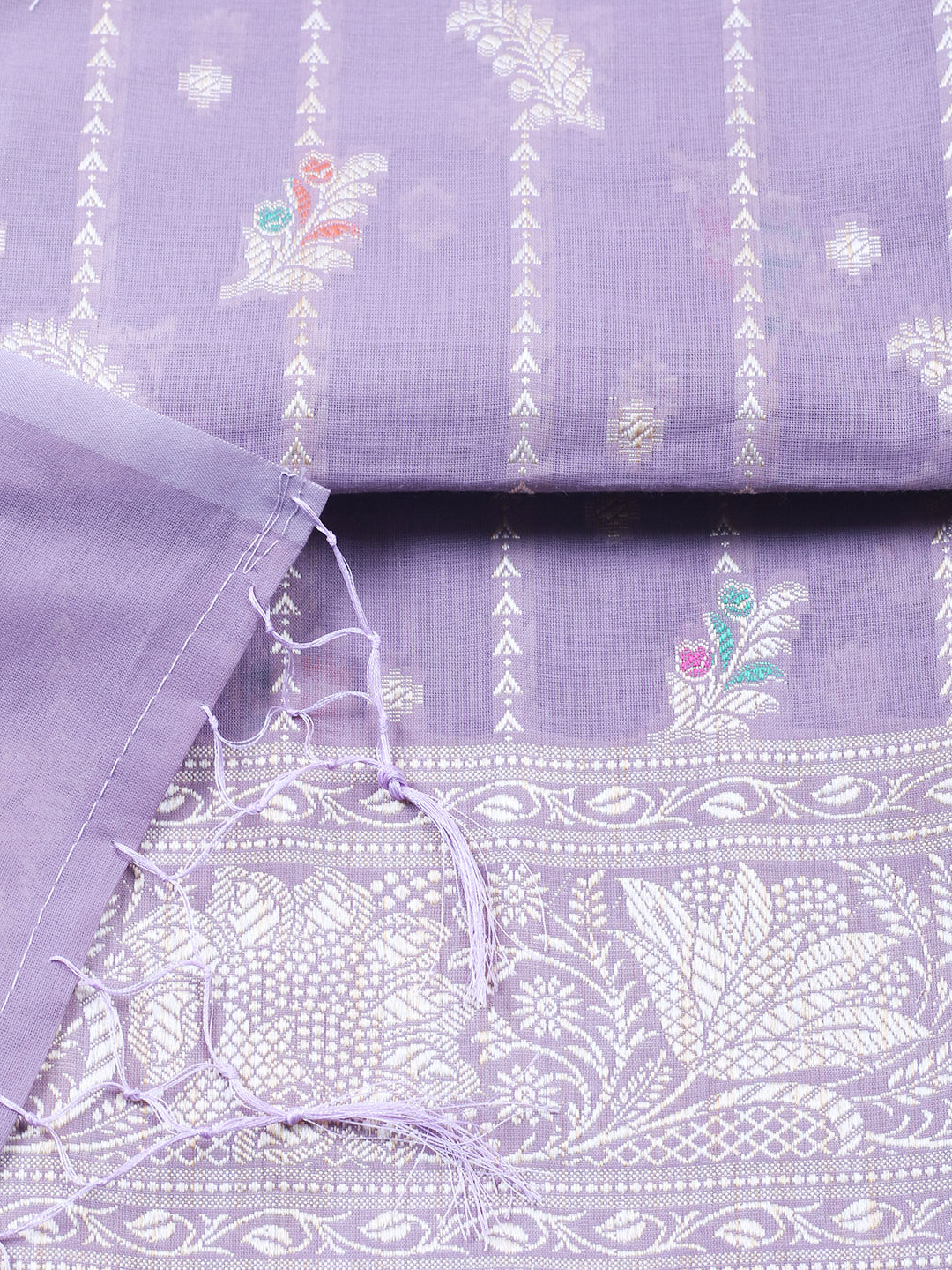 Woven Design Chanderi Unstitched Suit With Pant &amp; Dupatta
