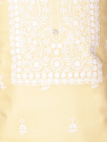 Embroidery Cotton Unstitched Suit Piece With Dupatta