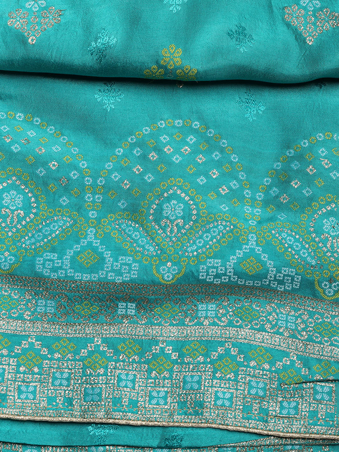 Embroidered Chanderi Unstitched Suit With Dupatta