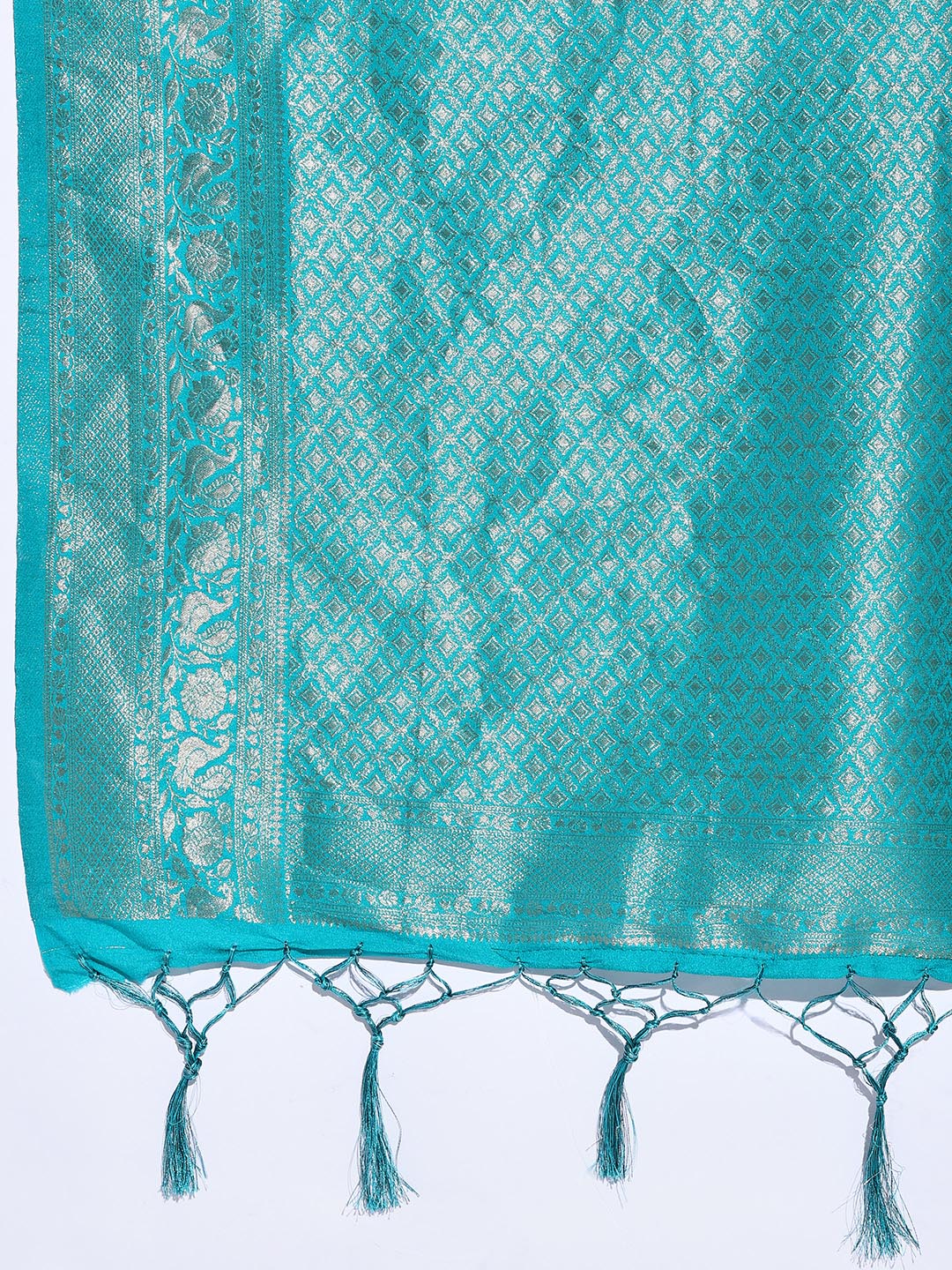 Zaari Jaal Woven Crepe Saree