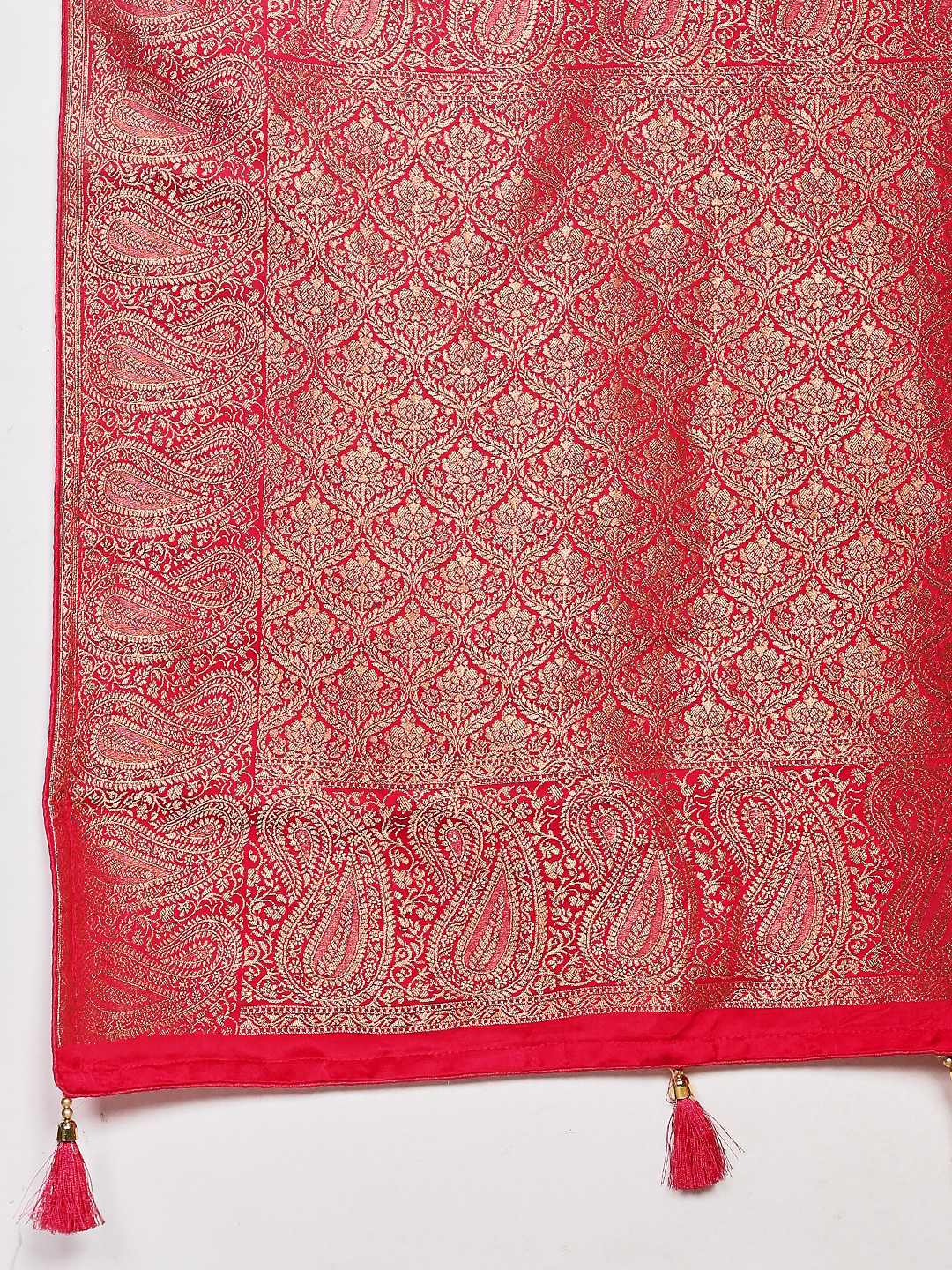 Woven Design Satin Saree