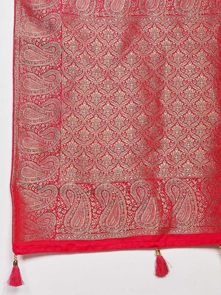 Woven Design Satin Saree