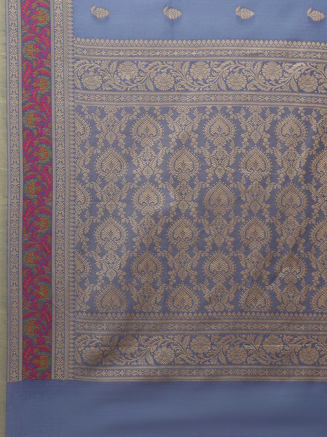 Resham Embroidered Cotton Blend Woven Saree