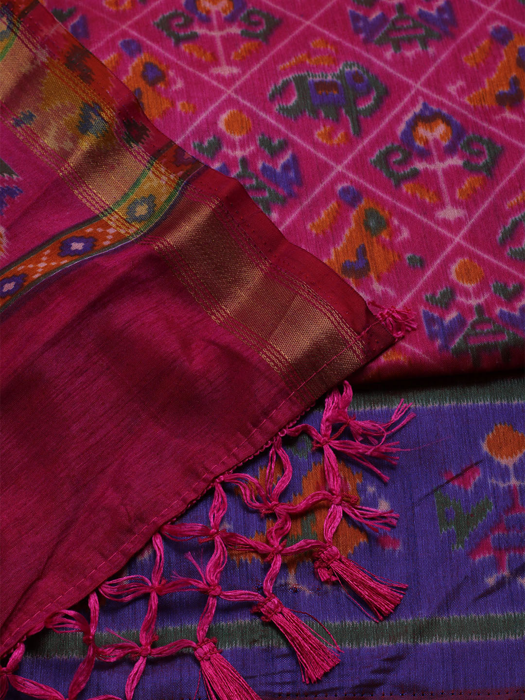 Woven Design Art Silk Unstitched Kurta With Pant &amp; Dupatta