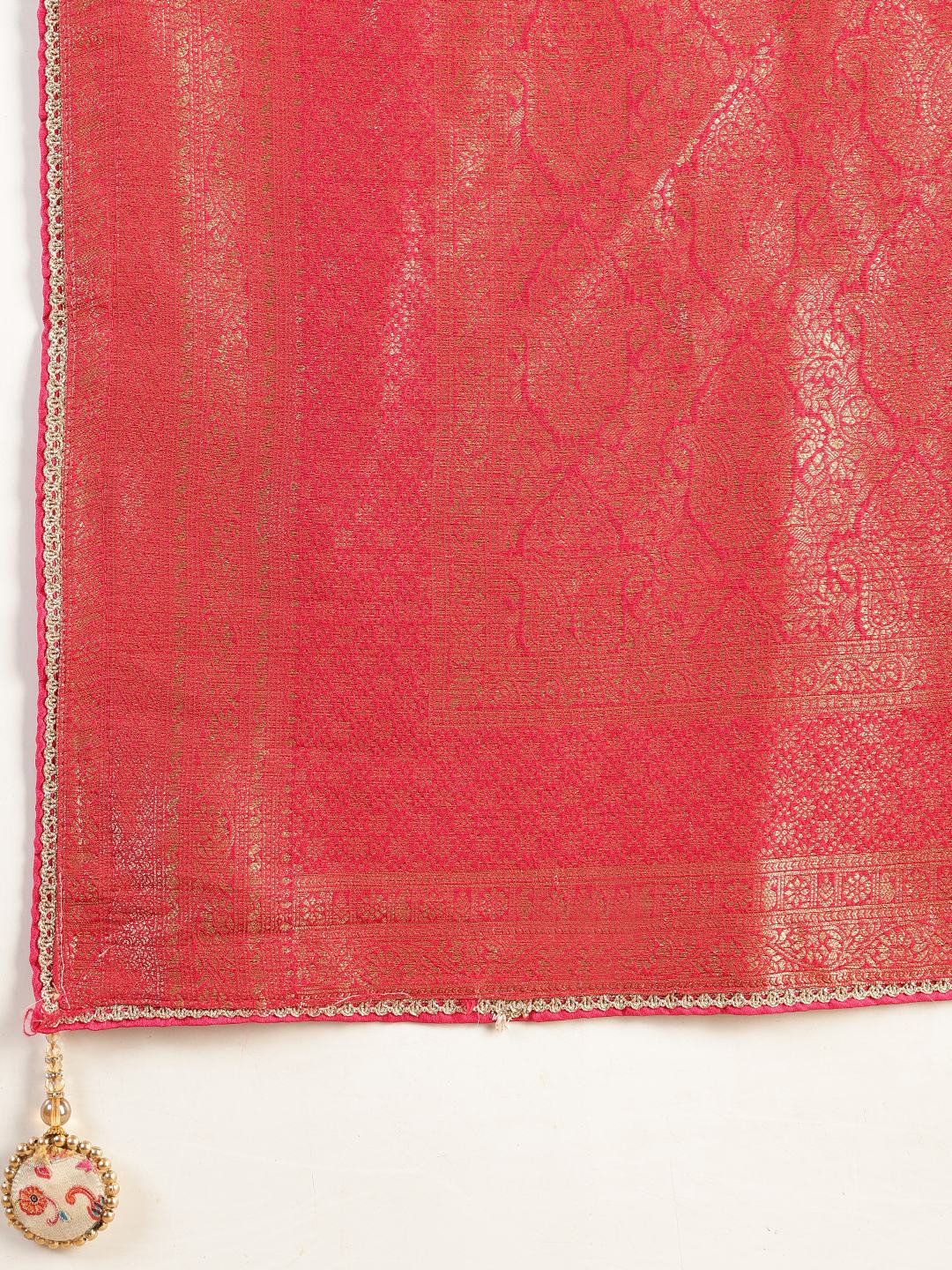 Embroidered Dola Silk Saree