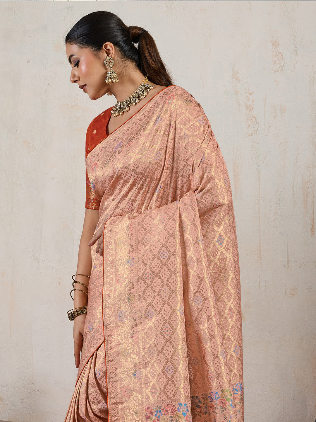 Plain Chiffon Saree