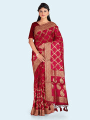 Zari Jaal Art Silk Woven Saree