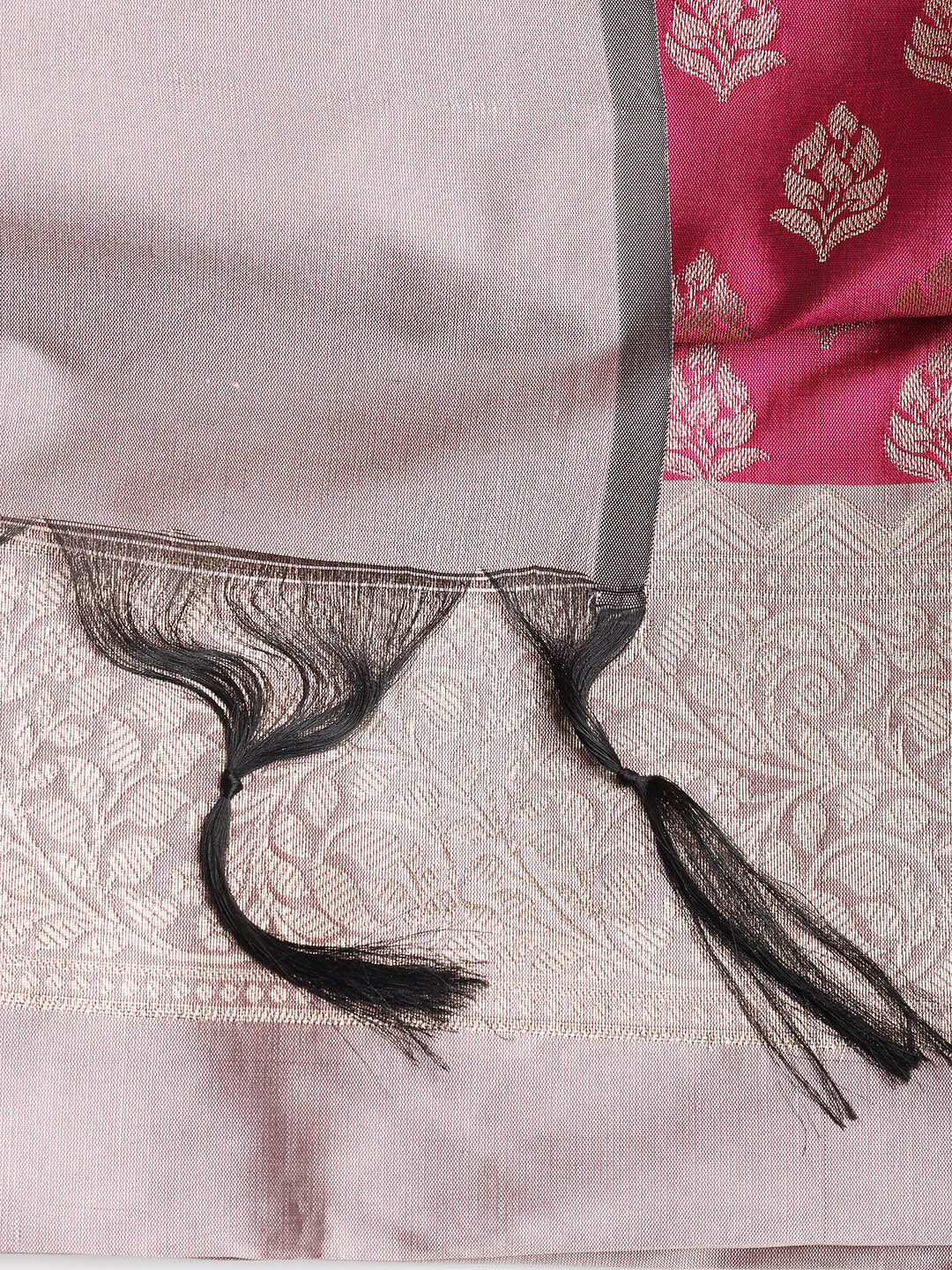Woven Banarasi Chanderi Unstitched Suit With Dupatta