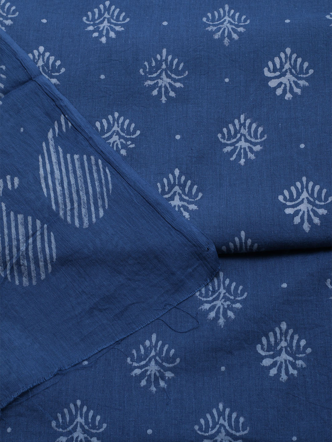 Printed Cotton Blend Unstitched Kurta With Pant &amp; Dupatta