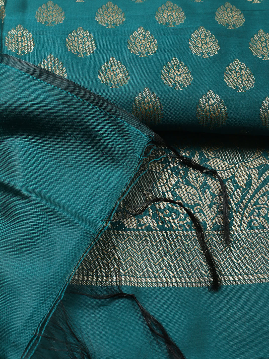Banarasi Chanderi Unstitched Suit With Pant &amp; Dupatta